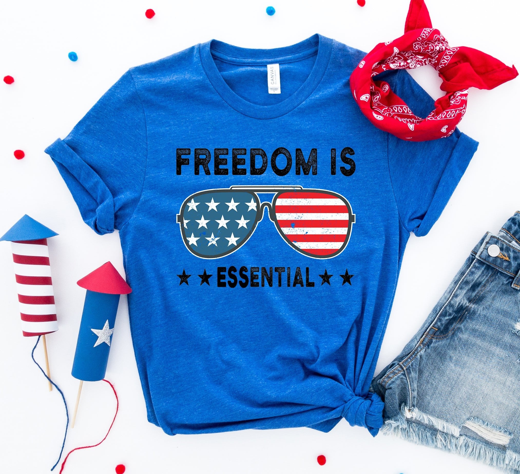 Freedom is essential T-shirtT-shirtsHeather Gray - Rise and Effect