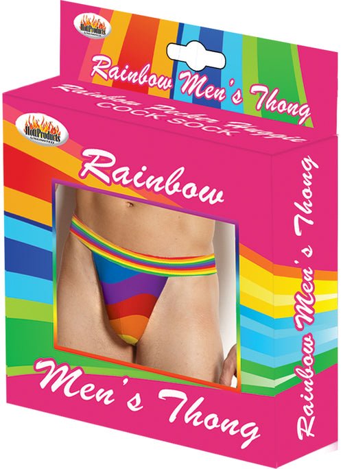 Rainbow Mens ThongLingerie & Underwear - Rise and Effect