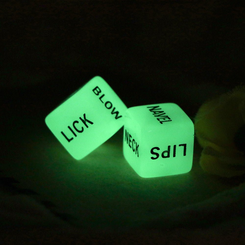 1 Pair Love Dice Glow in Dark Funny Sex Dice ToyAdult Games - Rise and Effect