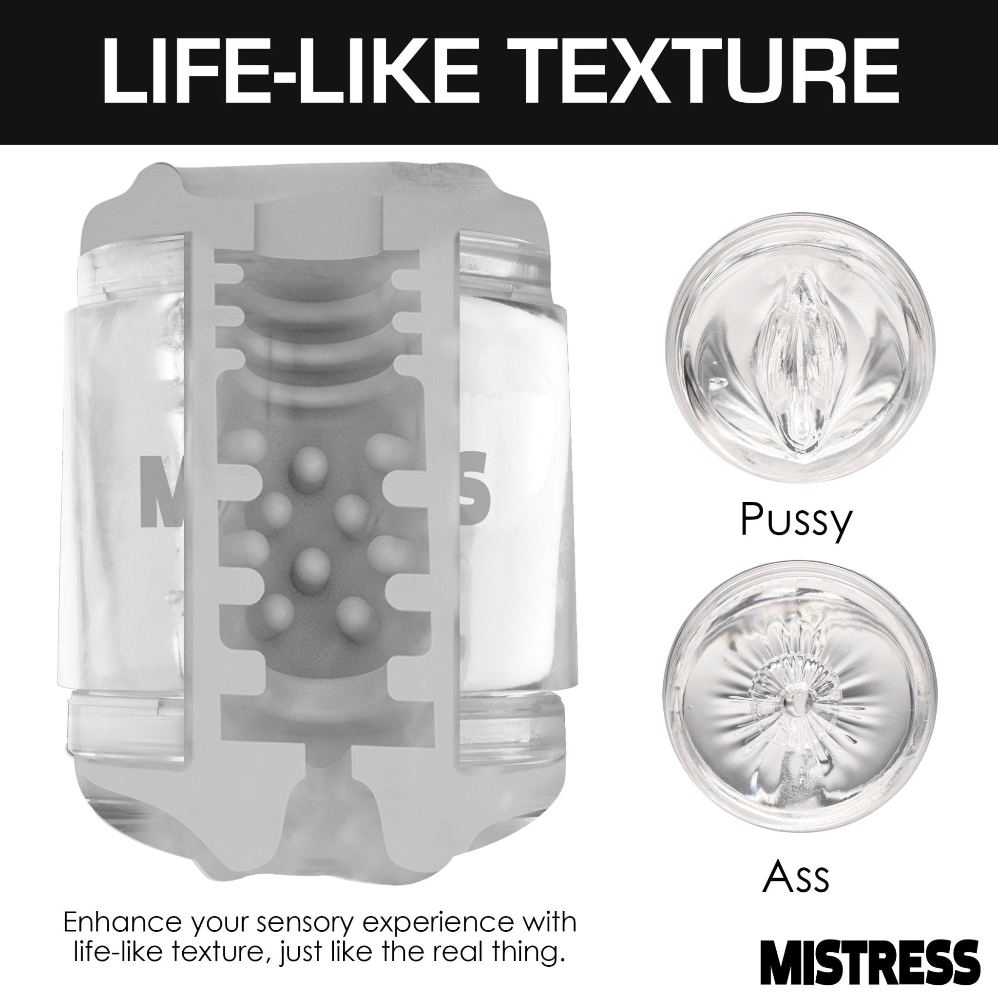 Mistress Double Shot Pussy & Ass Stroker - ClearSexual Wellness - Rise and Effect