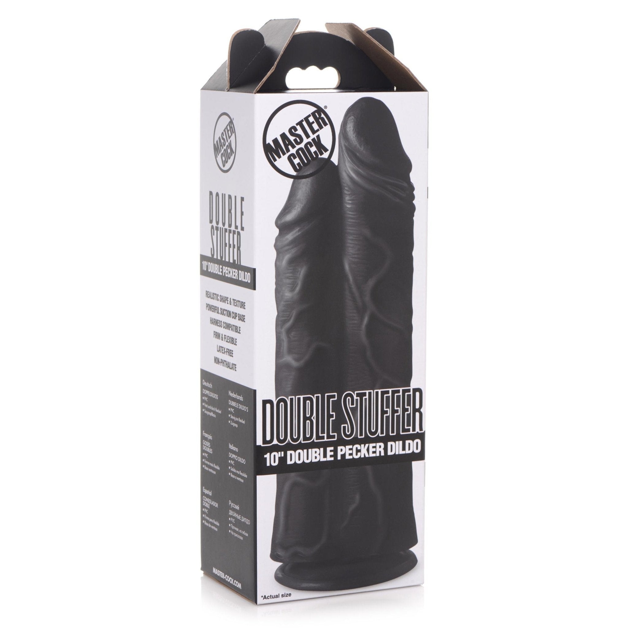Double Stuffer 10" Double Pecker Dildo - BlackSexual Wellness - Rise and Effect