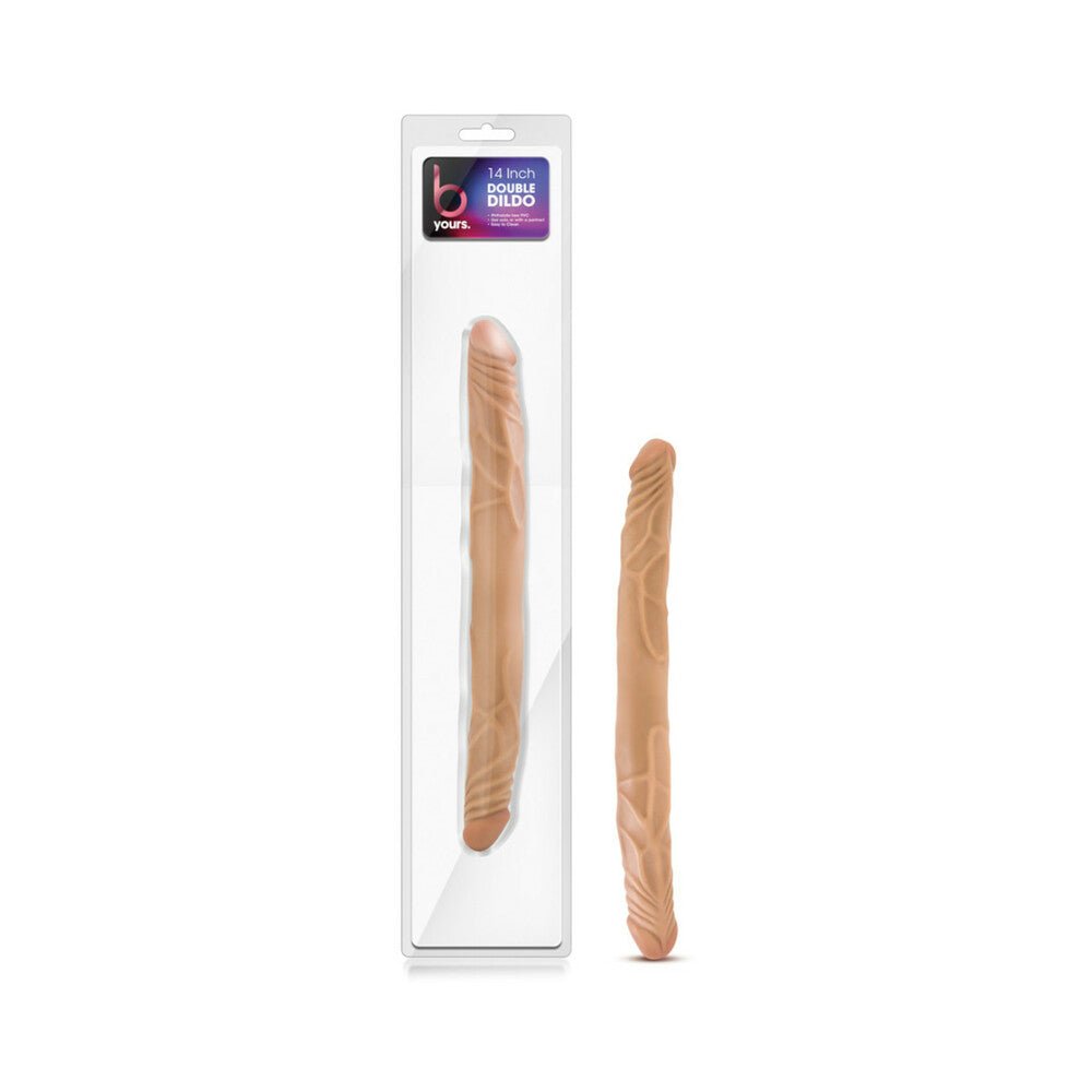 B Yours 14 in. Double Dildo TanAdults - Rise and Effect