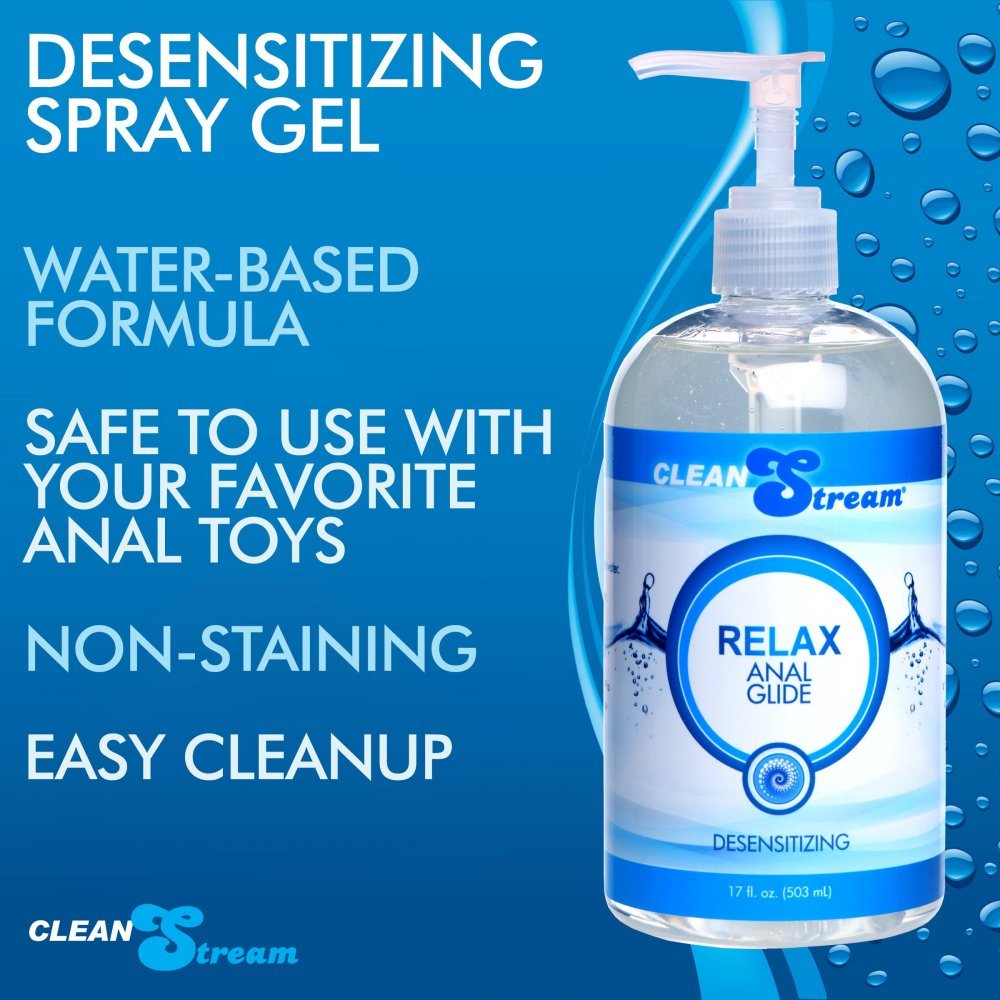 Clean Stream Relax Desensitizing Anal Lube, 17oz.Sexual Wellness - Rise and Effect