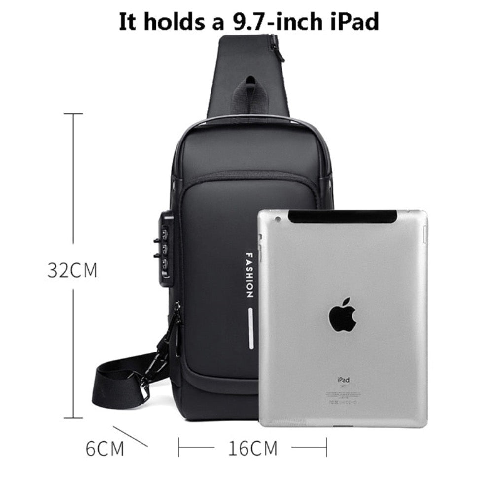 Cross Body Antitheft Shoulder Bag with LockMen's bag - Rise and Effect