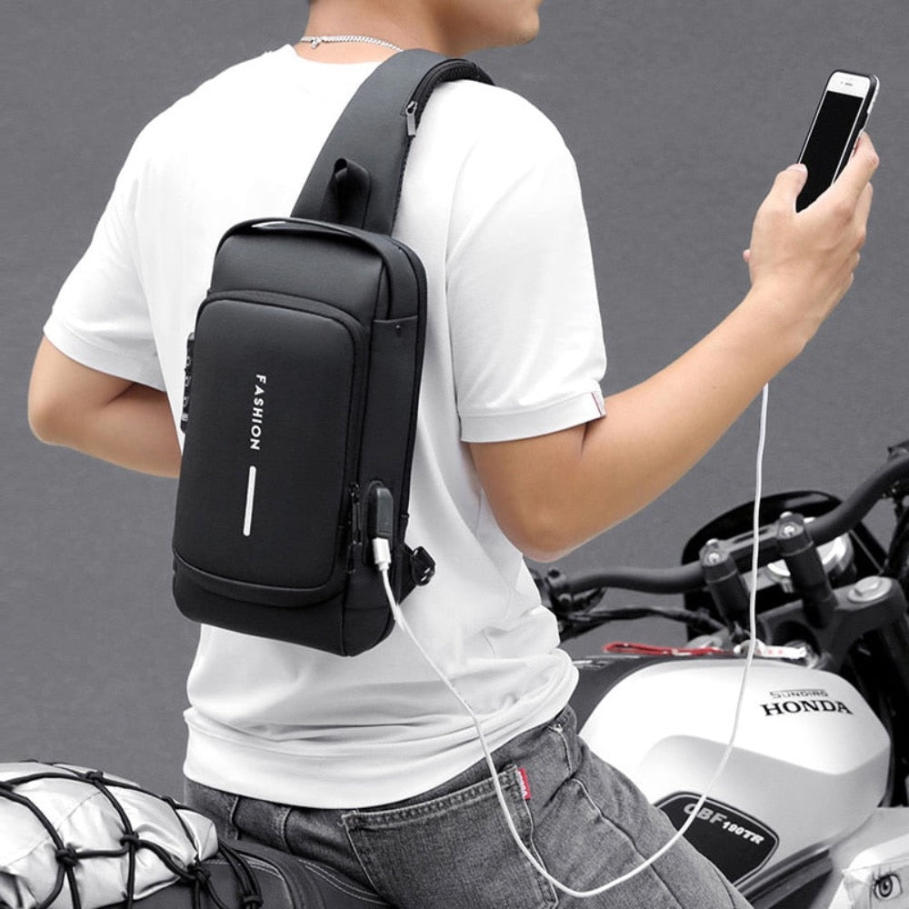 Cross Body Antitheft Shoulder Bag with LockMen's bag - Rise and Effect