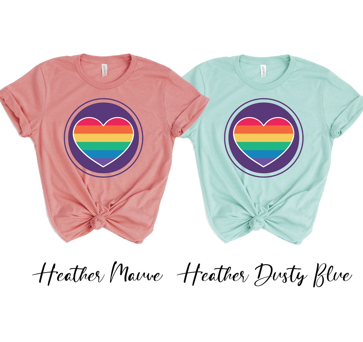 Rainbow Heart T-shirtT-shirts - Rise and Effect