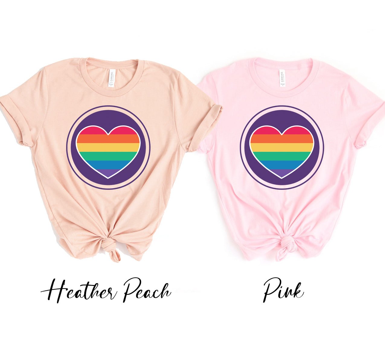 Rainbow Heart T-shirtT-shirts - Rise and Effect