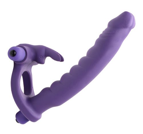 Double Delight Dual Insertion Vibrating Rabbit Cock RingSexual Wellness - Rise and Effect