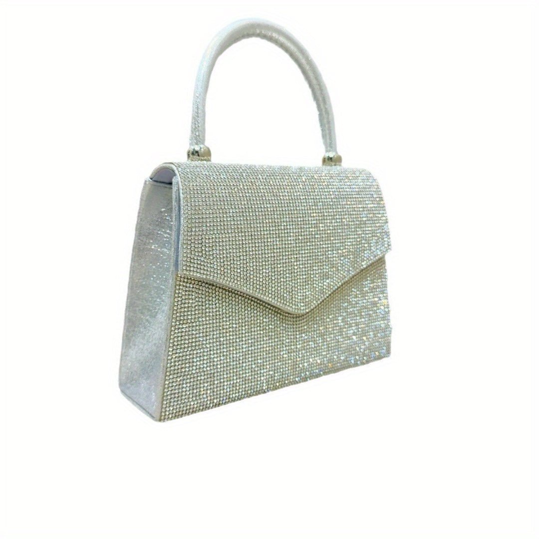 Evening Bag Clutch Purses for Women, Rhinestone silver dinner handbagBags & Wallets - Rise and Effect