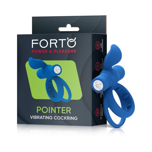 Forto Pointer Rechargeable Silicone Vibrating Dual Cockring withAdults - Rise and Effect
