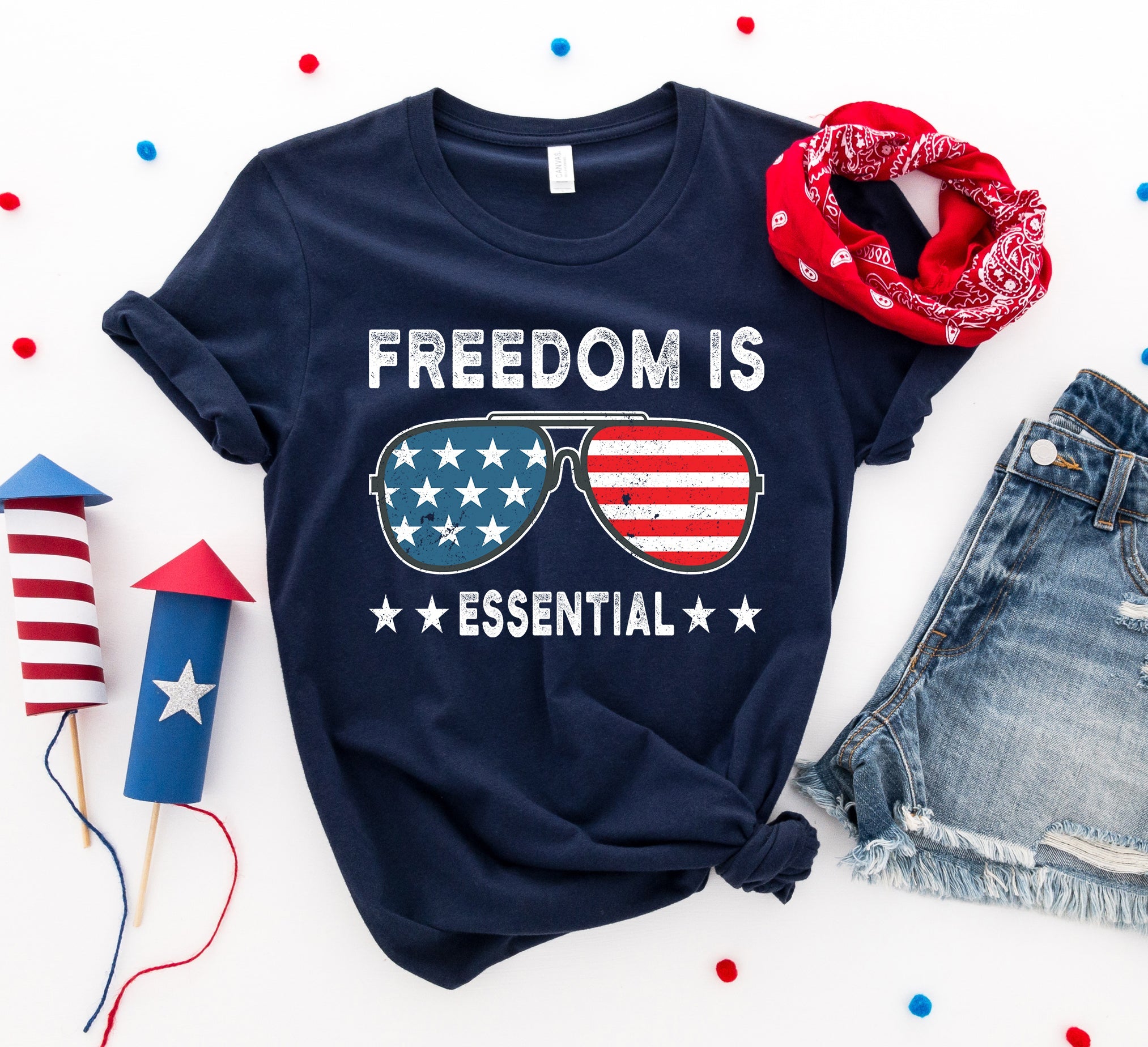 Freedom is essential T-shirtT-shirtsHeather Gray - Rise and Effect