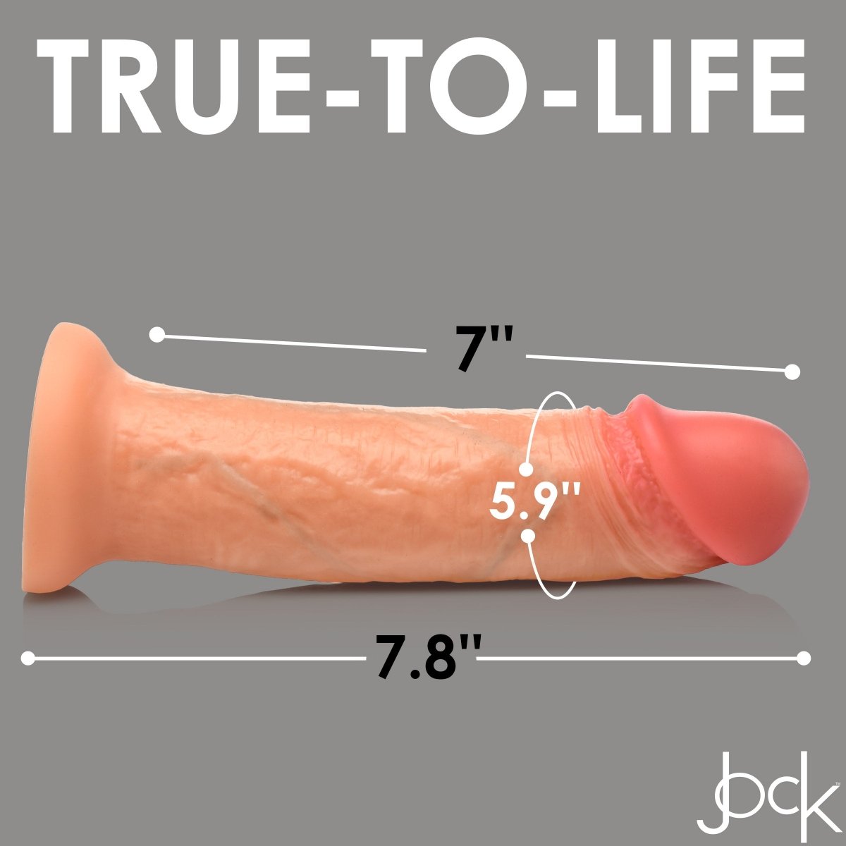 JOCK Real Skin 8" Silicone DildoSexual Wellness - Rise and Effect