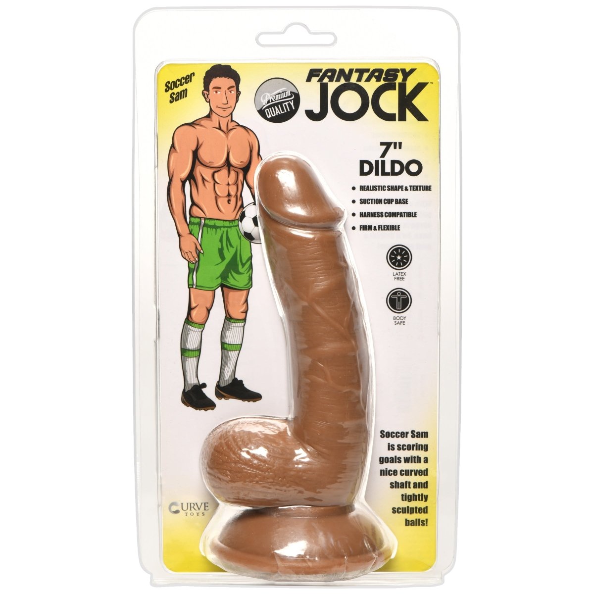 JOCK Soccer Sam 7" Dildo w/ Balls MediumSexual Wellness - Rise and Effect