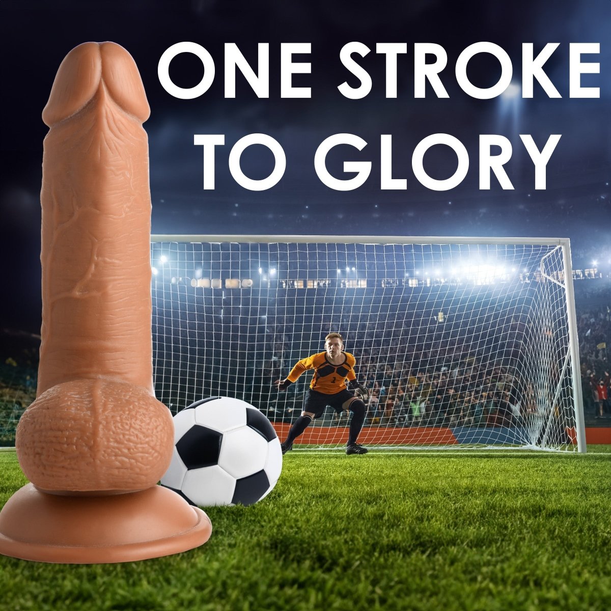 JOCK Soccer Sam 7" Dildo w/ Balls MediumSexual Wellness - Rise and Effect