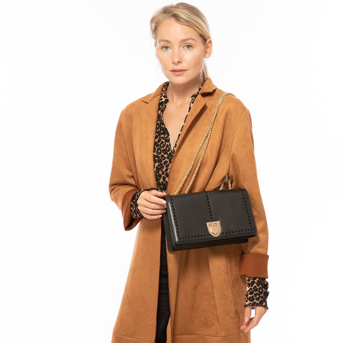 Josie Black Leather Chain BagBags & Wallets - Rise and Effect