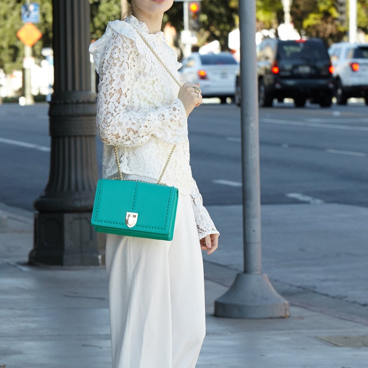 Josie Green Leather Bag with Chain StrapBags & Wallets - Rise and Effect