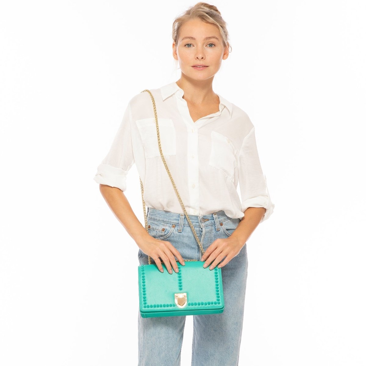 Josie Green Leather Bag with Chain StrapBags & Wallets - Rise and Effect