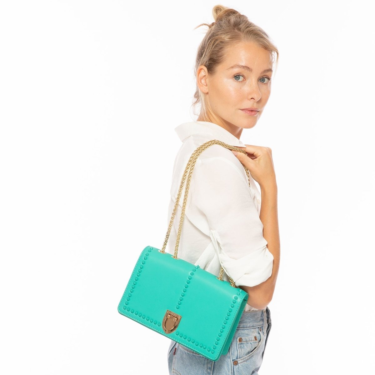 Josie Green Leather Bag with Chain StrapBags & Wallets - Rise and Effect