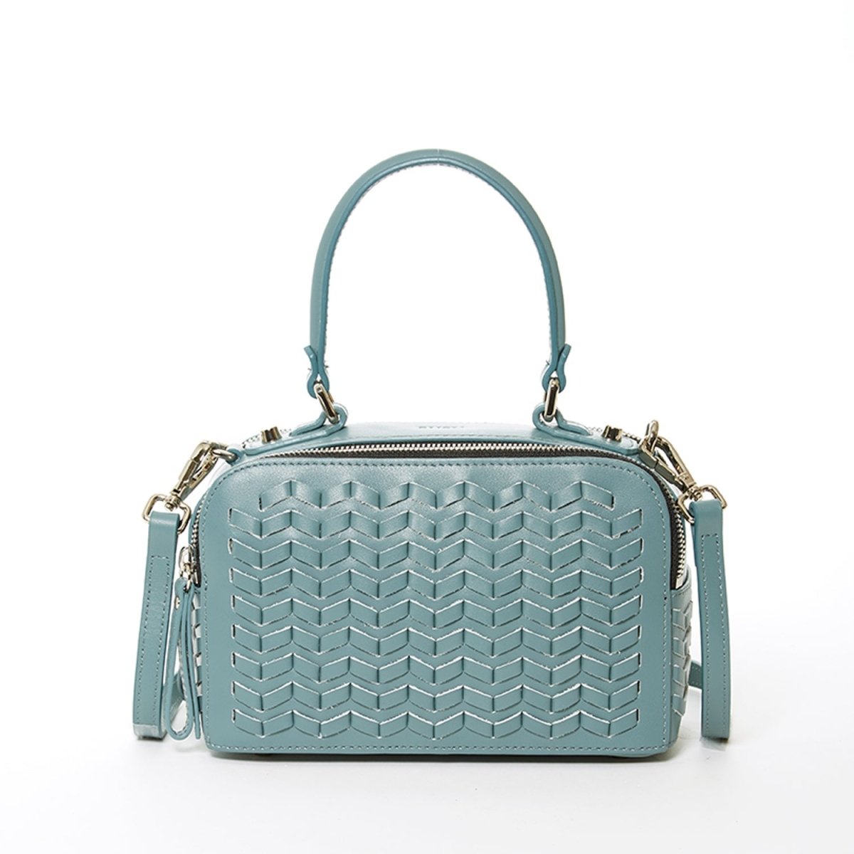 Kayla Woven Leather Crossbody Bag BlueBags & Wallets - Rise and Effect