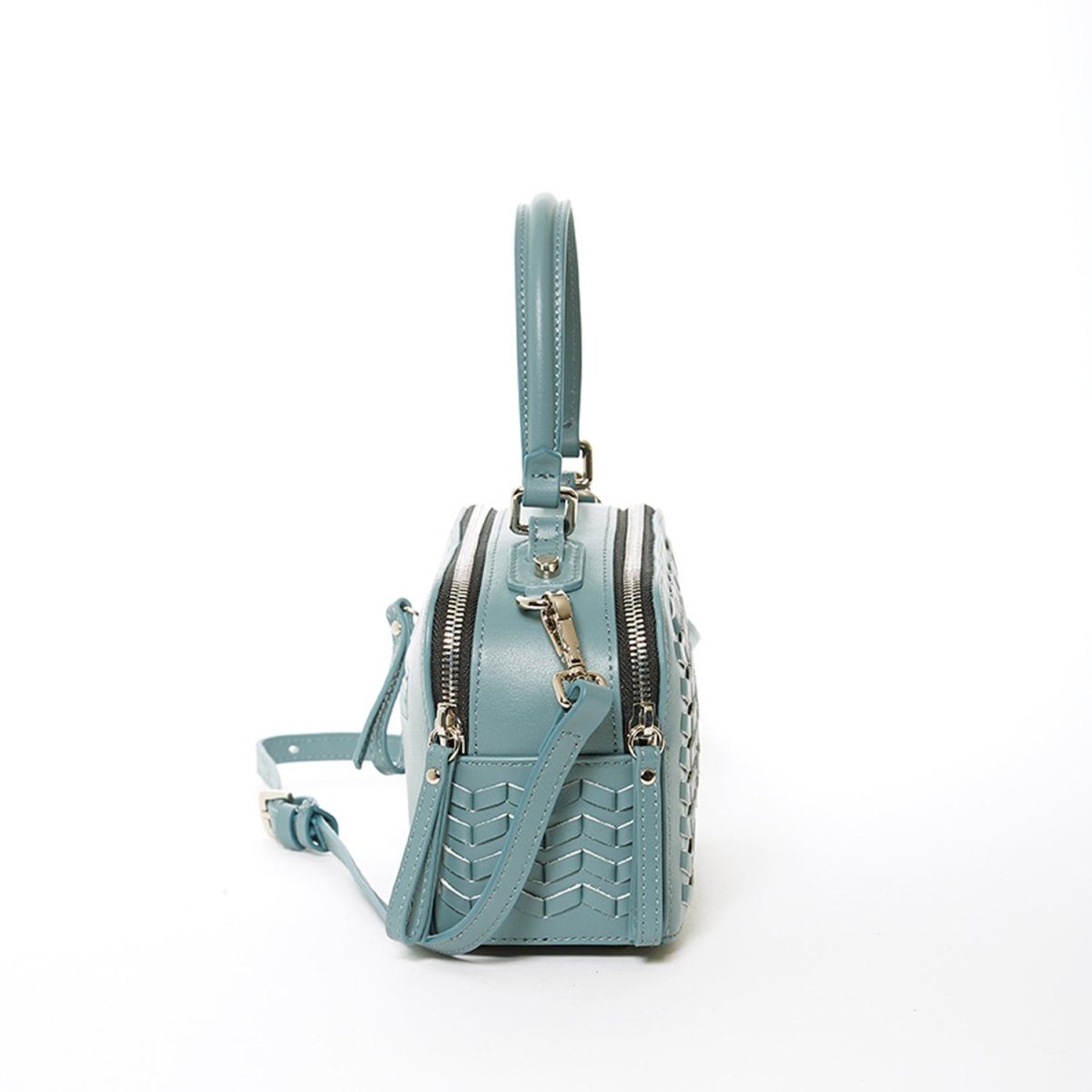 Kayla Woven Leather Crossbody Bag BlueBags & Wallets - Rise and Effect