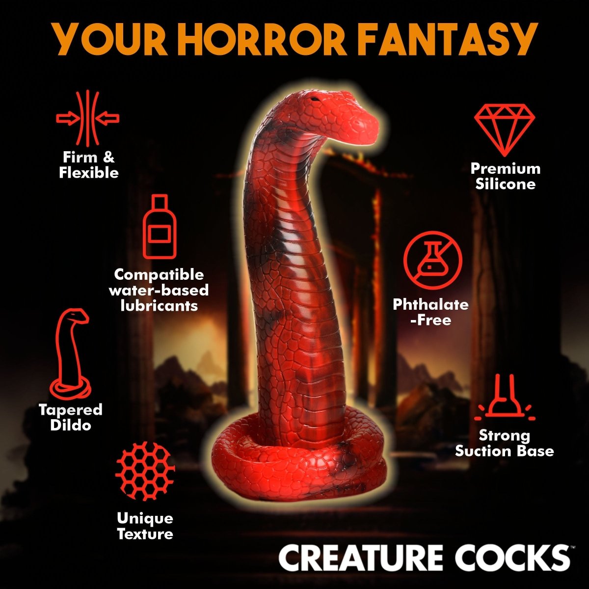 King Cobra King Cobra Silicone DildoSexual Wellness - Rise and Effect