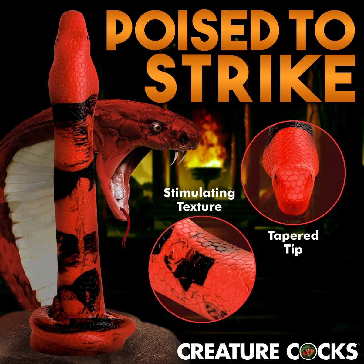 King Cobra - Large 14" Long Silicone DongSexual Wellness - Rise and Effect