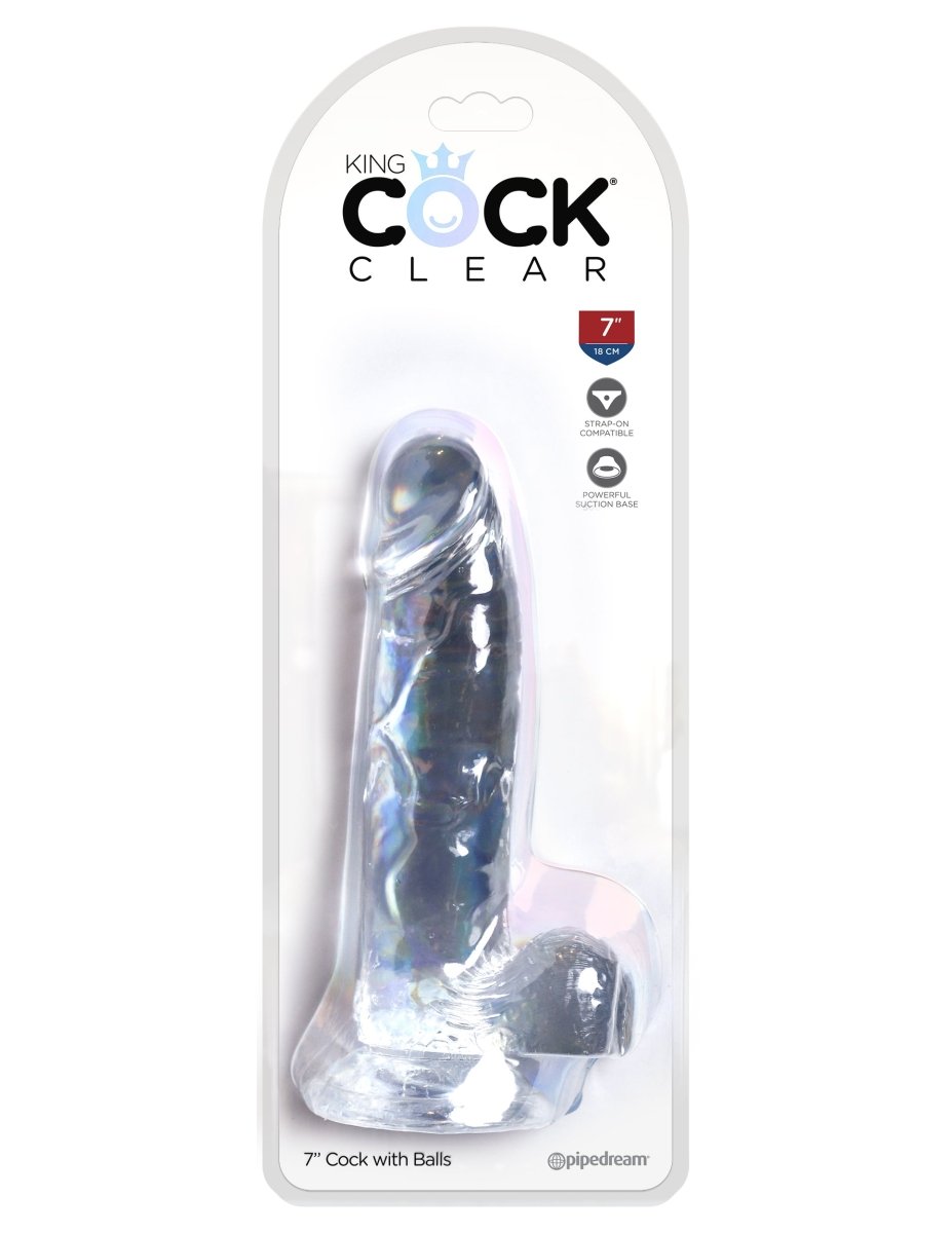 King Cock Clear 7" Cock With BallsSexual Wellness - Rise and Effect