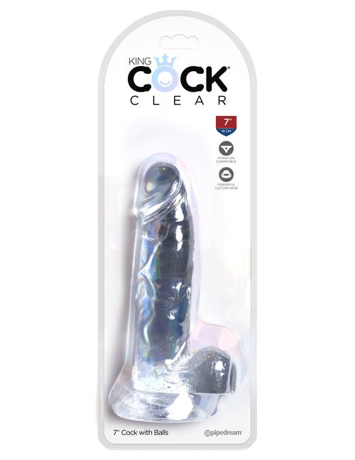 King Cock Clear 7" Cock With BallsSexual Wellness - Rise and Effect