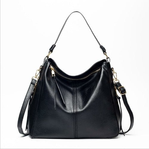 Large vegan leather hobo handbag for women with detachable long strapHandbags - Rise and Effect