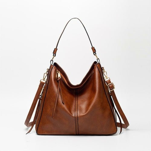 Large vegan leather hobo handbag for women with detachable long strapHandbags - Rise and Effect