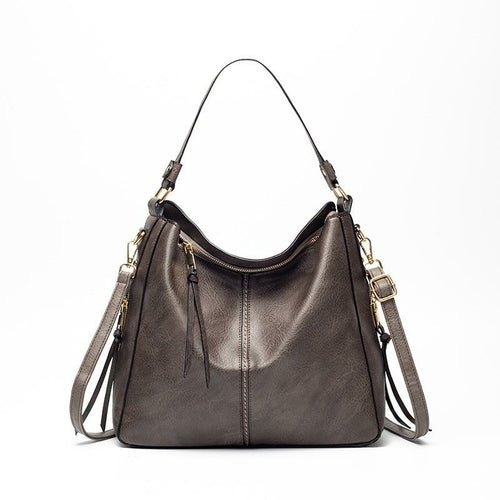 Large vegan leather hobo handbag for women with detachable long strapHandbags - Rise and Effect