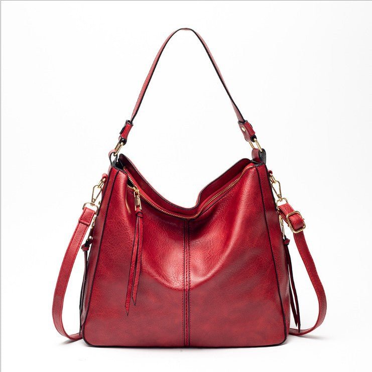 Large vegan leather hobo handbag for women with detachable long strapHandbags - Rise and Effect
