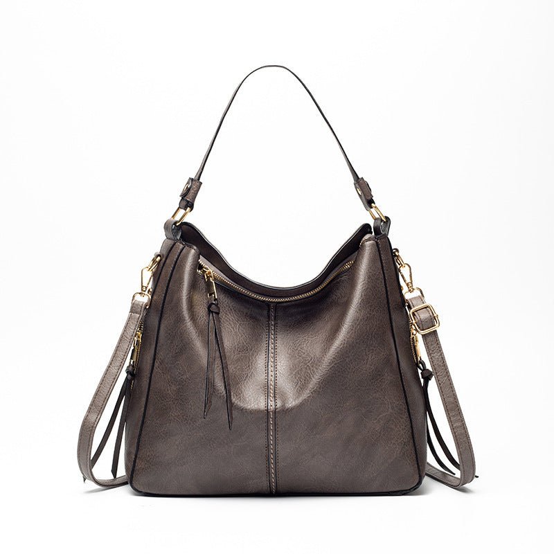 Large vegan leather hobo handbag for women with detachable long strapHandbags - Rise and Effect