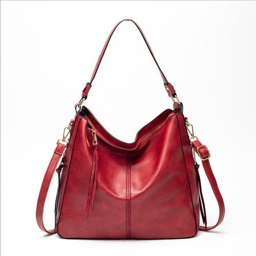 Large vegan leather hobo handbag for women with detachable long strapHandbags - Rise and Effect