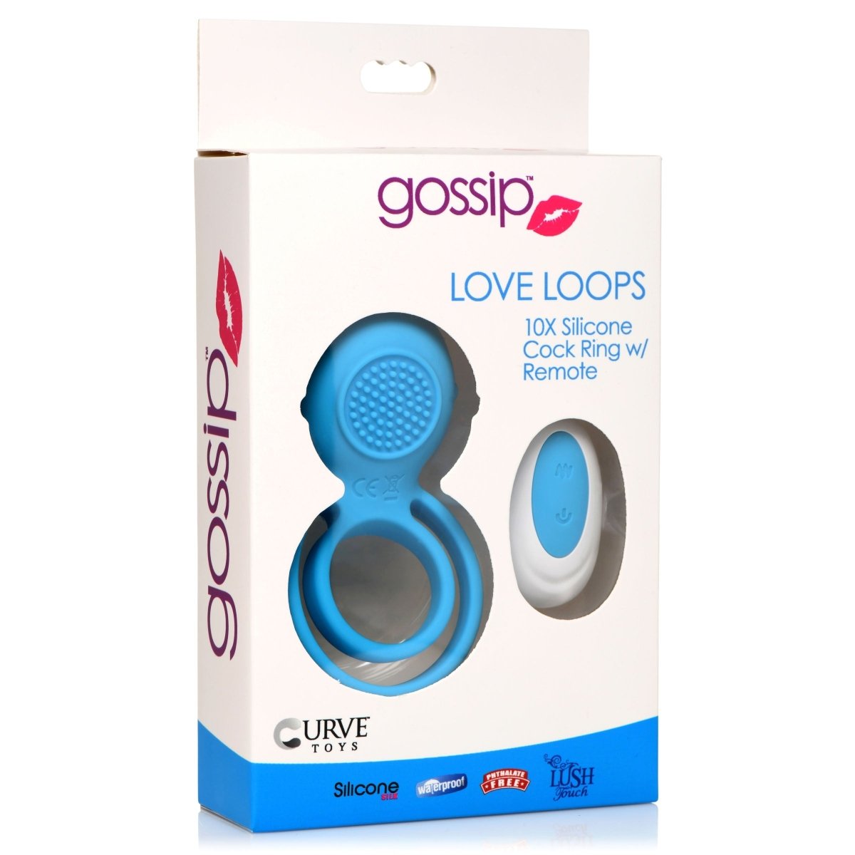 Love Loops 10X Silicone Cock Ring with Remote - BlueSexual Wellness - Rise and Effect