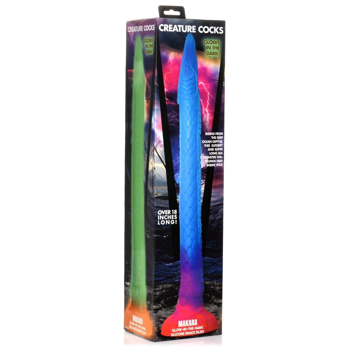Makara Glow - in - the - Dark Silicone Snake DildoSexual Wellness - Rise and Effect