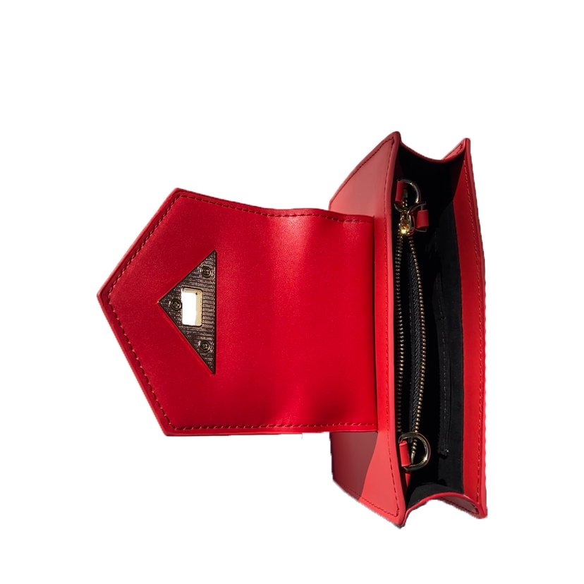 Mary Red Purse Mini Crossbody Bag Leather WristletBags & Wallets - Rise and Effect