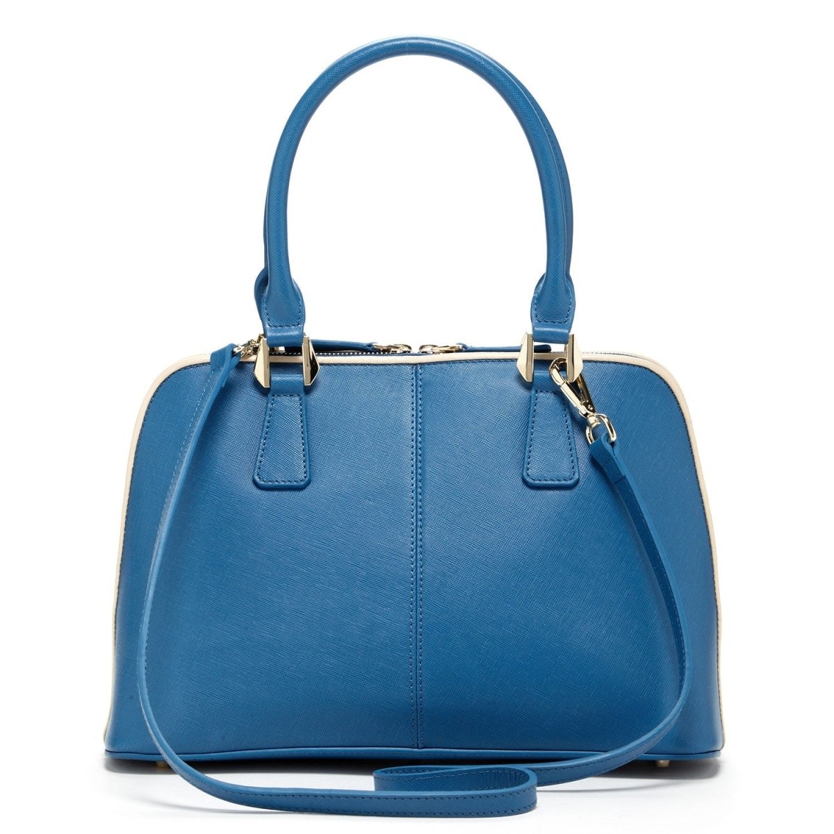 Melissa Blue Saffiano Leather Satchel BagBags & Wallets - Rise and Effect