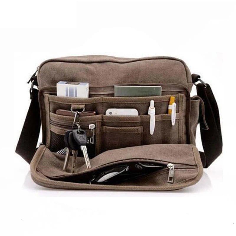 Men's Canvas Bag Vintage Messenger Bag Multifunction Canvas Bags HighBags & Wallets - Rise and Effect