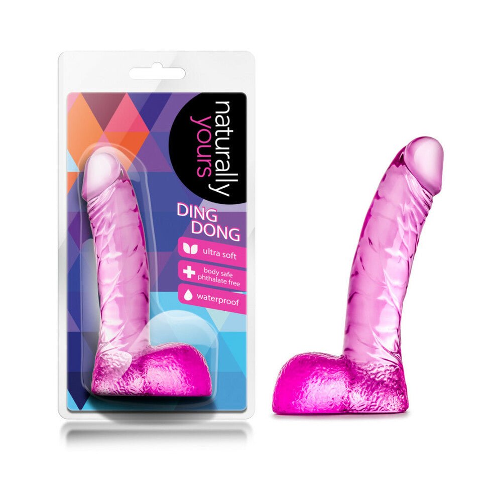 Naturally Yours Ding Dong Realistic 5.5 in. Dildo with Balls PinkAdults - Rise and Effect