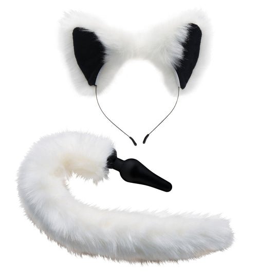 White Fox Tail Anal Plug and Ears SetSexual Wellness - Rise and Effect