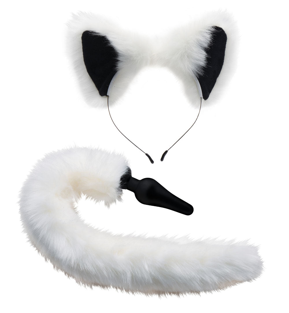White Fox Tail Anal Plug and Ears SetSexual Wellness - Rise and Effect