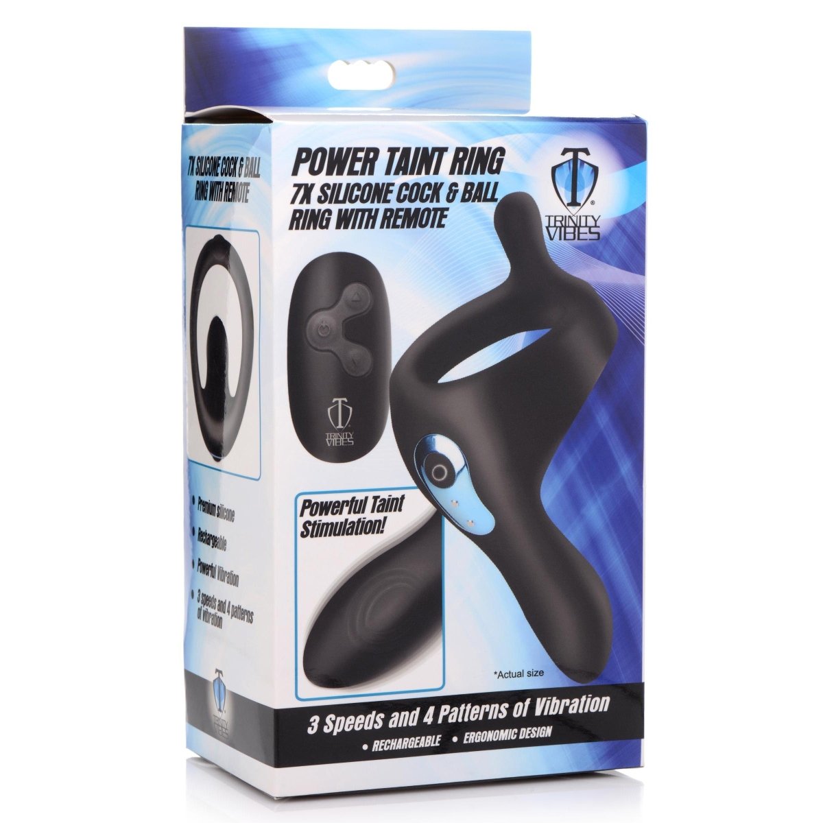 Power Taint 7X Silicone Cock and Ball Ring with RemoteSexual Wellness - Rise and Effect