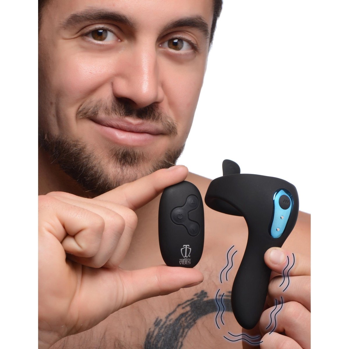 Power Taint 7X Silicone Cock and Ball Ring with RemoteSexual Wellness - Rise and Effect