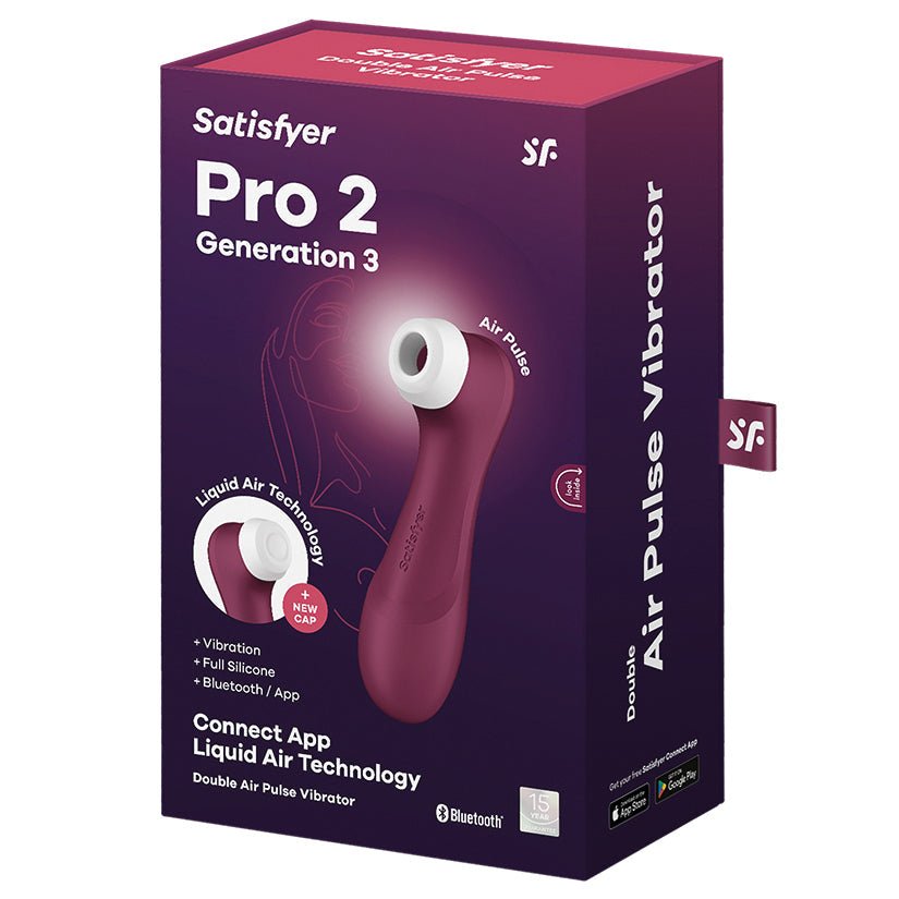 Satisfyer Pro 2 Generation 3 With App - Wine RedAdults - Rise and Effect