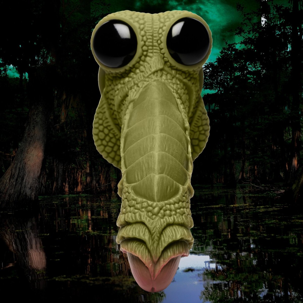 Swamp Monster Green Scaly Silicone DildoSexual Wellness - Rise and Effect