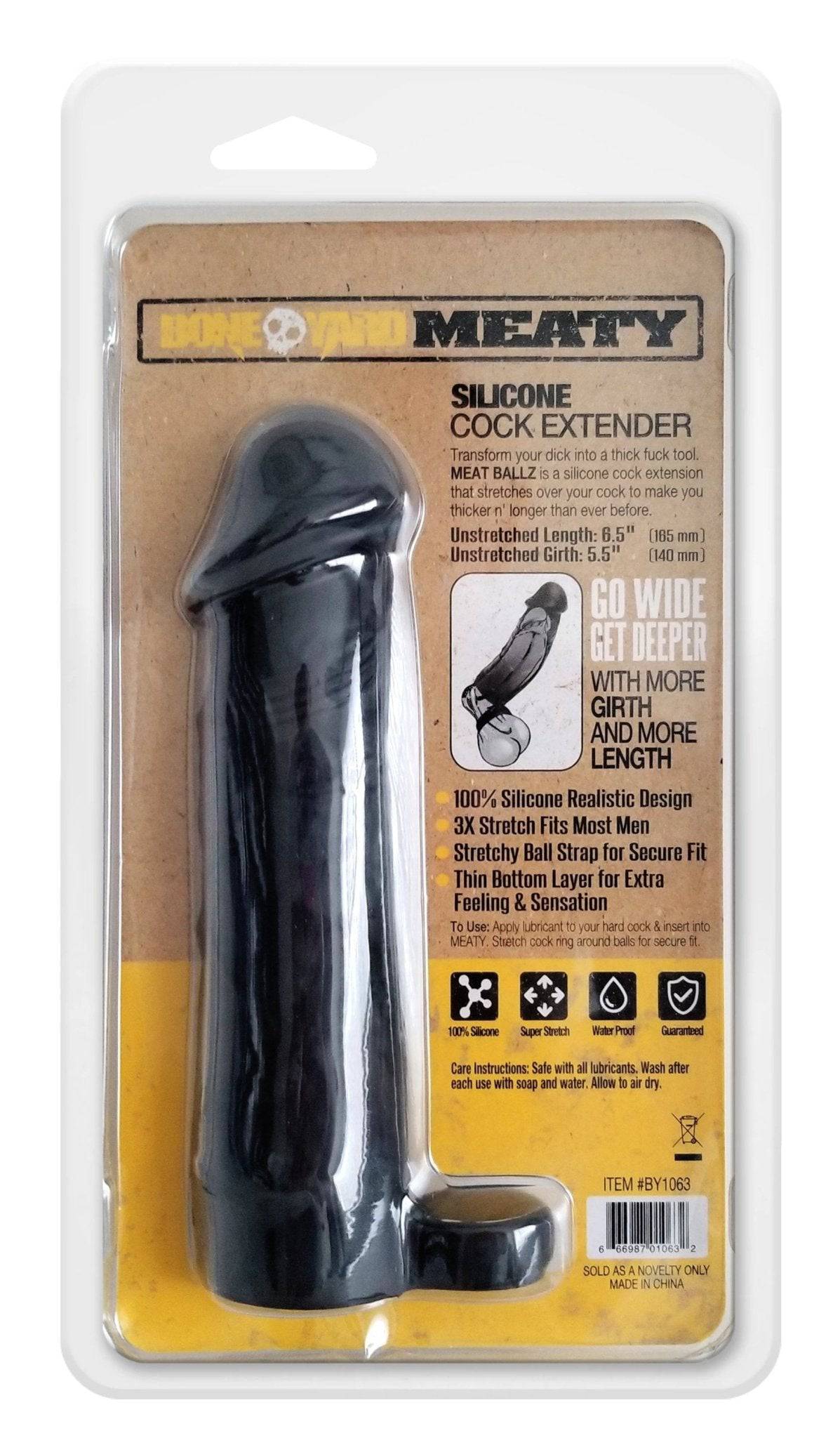 Meaty Cock Extender BlackSexual Wellness - Rise and Effect
