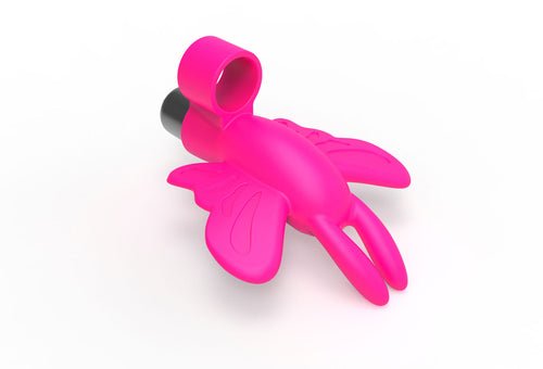 The 9's Flirt Finger Butterfly Finger Vibrator - PinkSexual Wellness - Rise and Effect