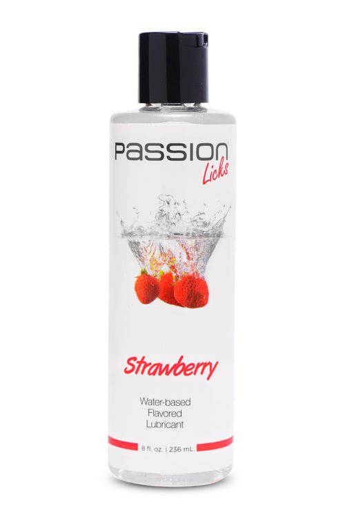 Passion Licks Strawberry Water Based Flavored Lubricant - 8 Fl Oz /Personal Care - Rise and Effect