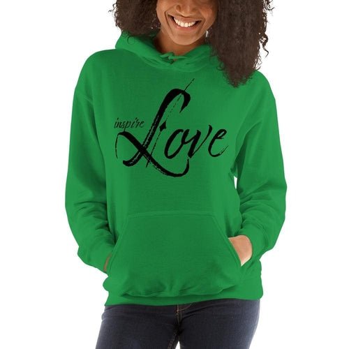 Womens Hoodie - Pullover Sweatshirt - Black Graphic/inspire LoveSweaters & Hoodies - Rise and Effect